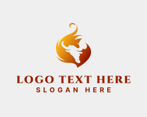Food Stall - Beef Barbecue Grill logo design