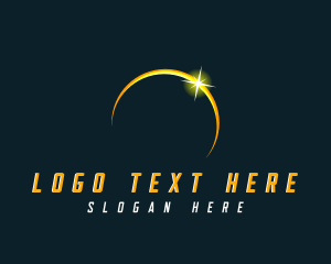 Lunar - Cosmic Solar Eclipse logo design