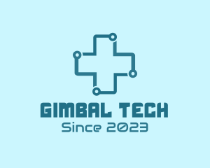 Tech Medical Cross logo design