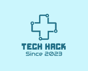 Tech Medical Cross logo design