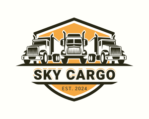 Truck Transport Cargo logo design