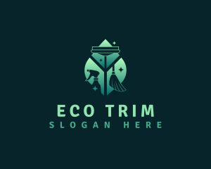 Eco Sanitation Cleaning logo design