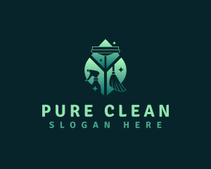 Eco Sanitation Cleaning logo design