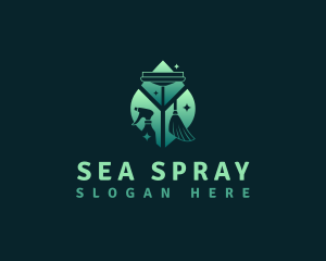 Eco Sanitation Cleaning logo design