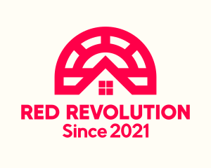 Red Subdivision House logo design