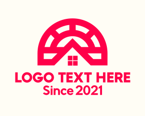 Architecture - Red Subdivision House logo design