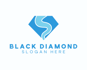 Water Flow Diamond logo design