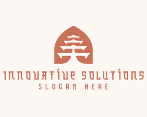 Mausoleum - Asian Pagoda Temple logo design