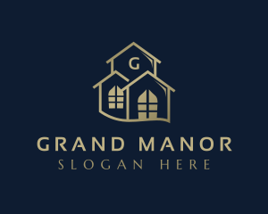 Mansion - House Realty Mansion logo design