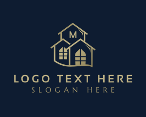 Deluxe - House Realty Mansion logo design