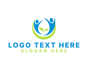 Leaf - Human Nature People logo design