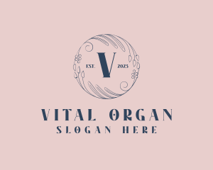 Organic Floral Wellness Salon logo design