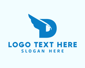Falcon - Eagle Letter D logo design