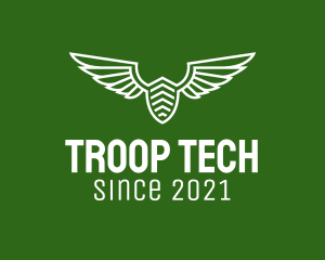 Troop - Wing Air Force Badge logo design