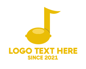 Audio - Lemon Musical Note logo design