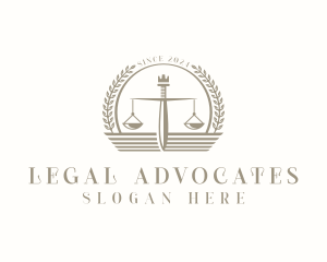 Legal Justice Scale logo design