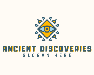 Geometric Ancient Eye logo design