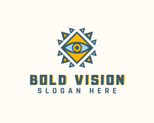 Geometric Ancient Eye logo design