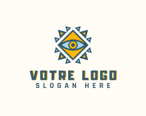 Native - Geometric Ancient Eye logo design