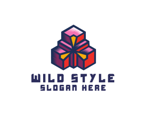 Digital Geometric Boxes logo design