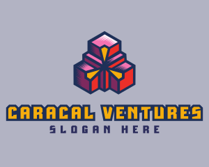 Digital Geometric Boxes logo design