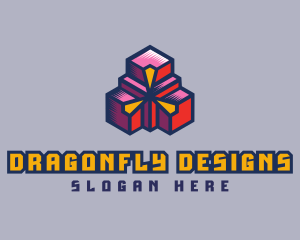 Digital Geometric Boxes logo design