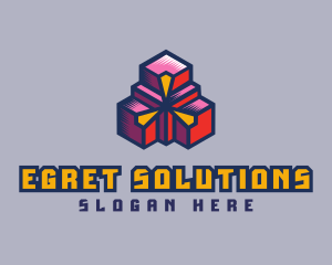 Digital Geometric Boxes logo design