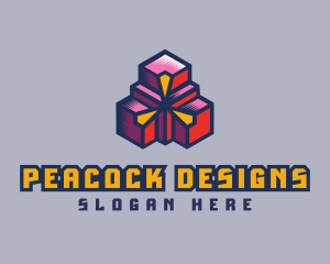 Digital Geometric Boxes logo design