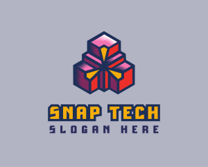 Digital Geometric Boxes logo design