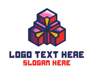 Analytics - Digital Geometric Boxes logo design