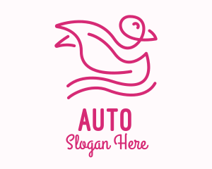 Pink Bird Monoline Logo