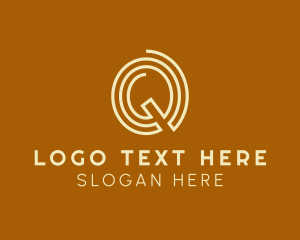 Letter Q - Oval Line Letter Q logo design