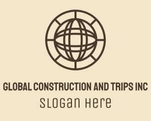 Rental - Brown Global Sphere logo design