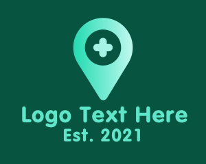 Medical Center - Health c Location Pin logo design