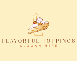 Toppings - Creamy Peach Pie logo design