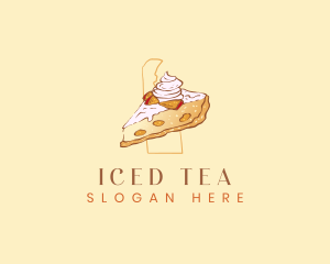 Creamy Peach Pie logo design