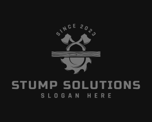 Stump - Axe Sawmill Workshop logo design