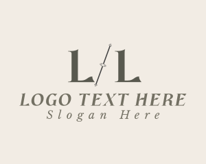 Elegance - Fashion Tailoring Stylist logo design