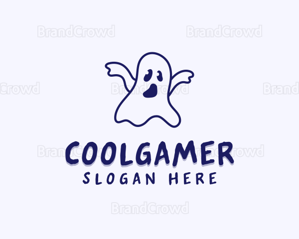 Halloween Ghost Creature Logo