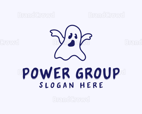 Halloween Ghost Creature Logo