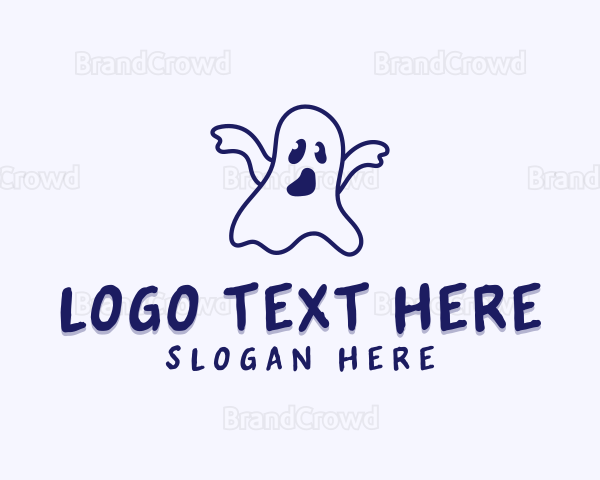 Halloween Ghost Creature Logo