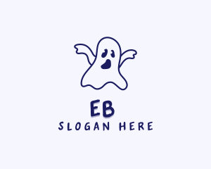Halloween Ghost Creature Logo