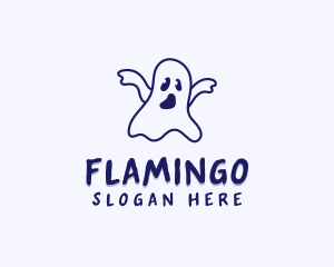 Halloween Ghost Creature Logo