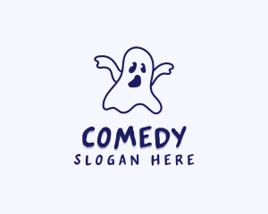 Halloween Ghost Creature Logo