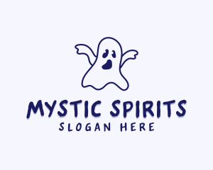 Halloween Ghost Creature logo design