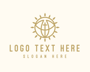 Catholicism - Sun Crucifix Altar logo design