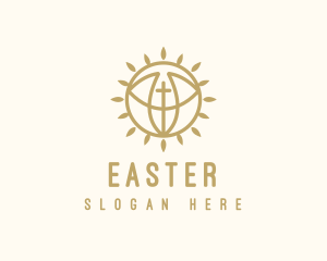 Saint - Sun Crucifix Altar logo design