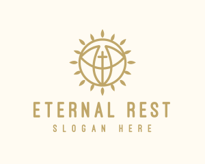 Sun Crucifix Altar logo design