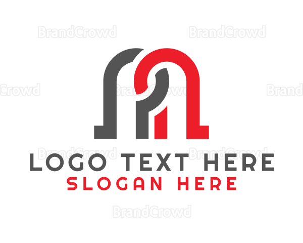Modern Letter M Startup Logo