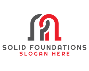 Modern Letter M Startup Logo